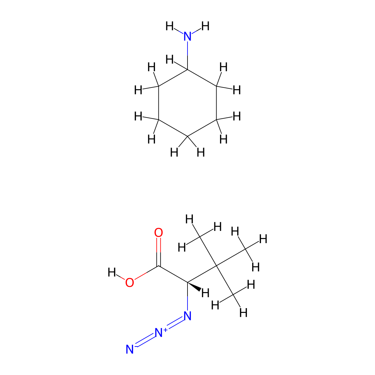 L-azido-tert-leucine CHA salt molecular structure, CAS 1234692-82-0