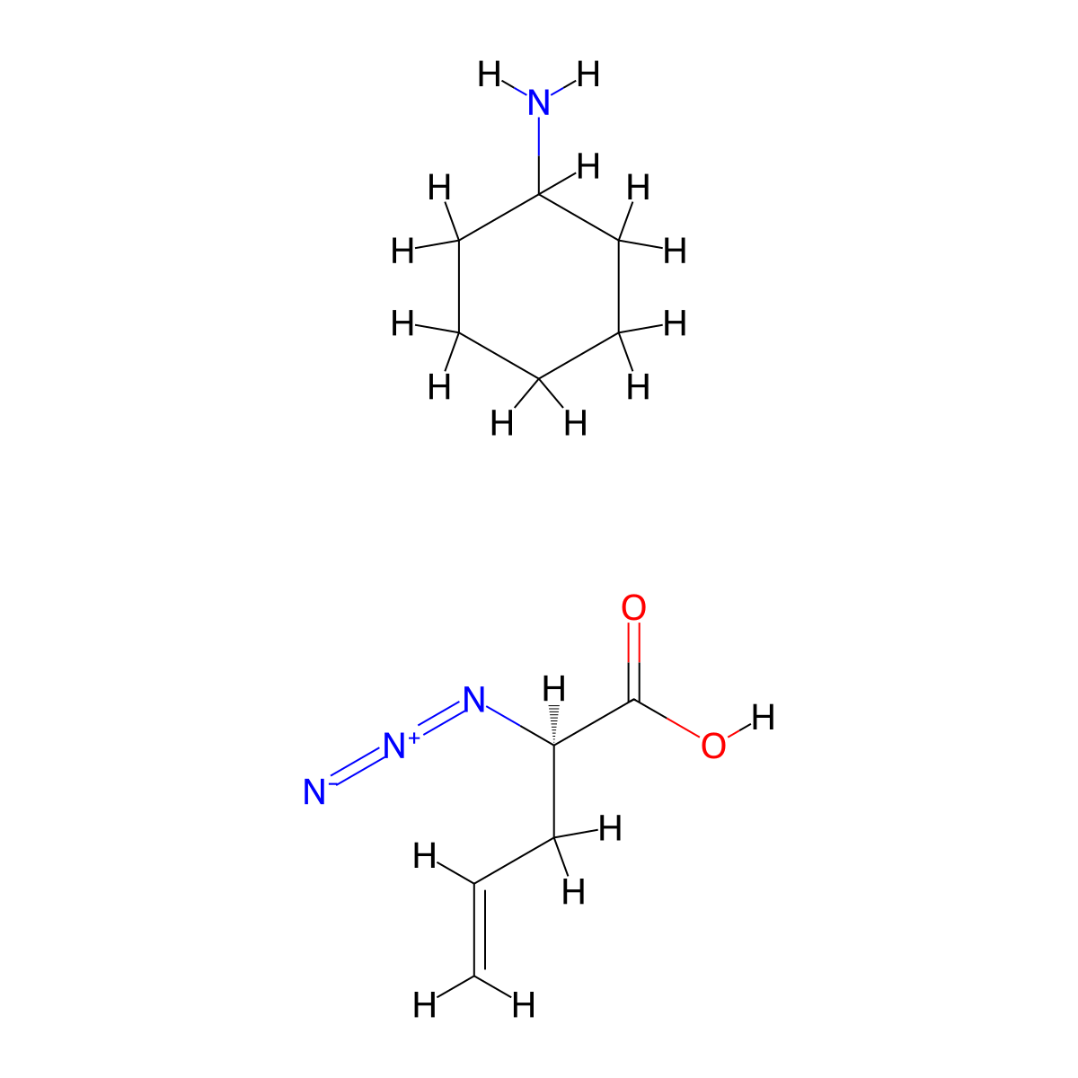 D-azidoallylglycine CHA salt molecular structure, CAS 1234692-87-5