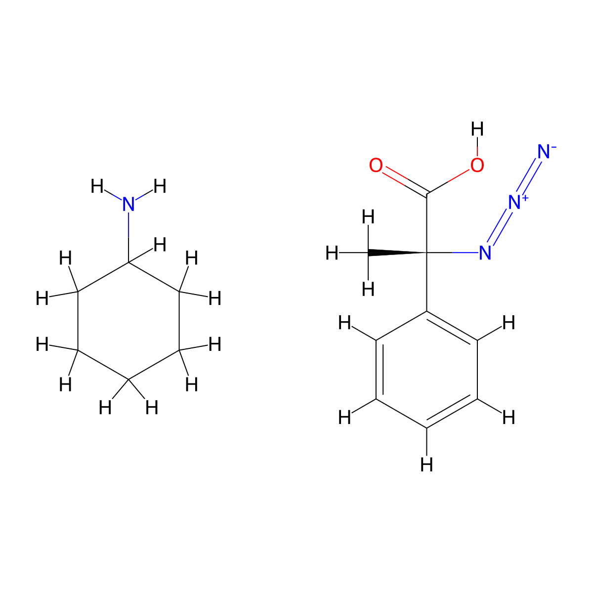 (R)-azido-alpha-methylphenylglycine CHA salt molecular structure, CAS 1234692-90-0