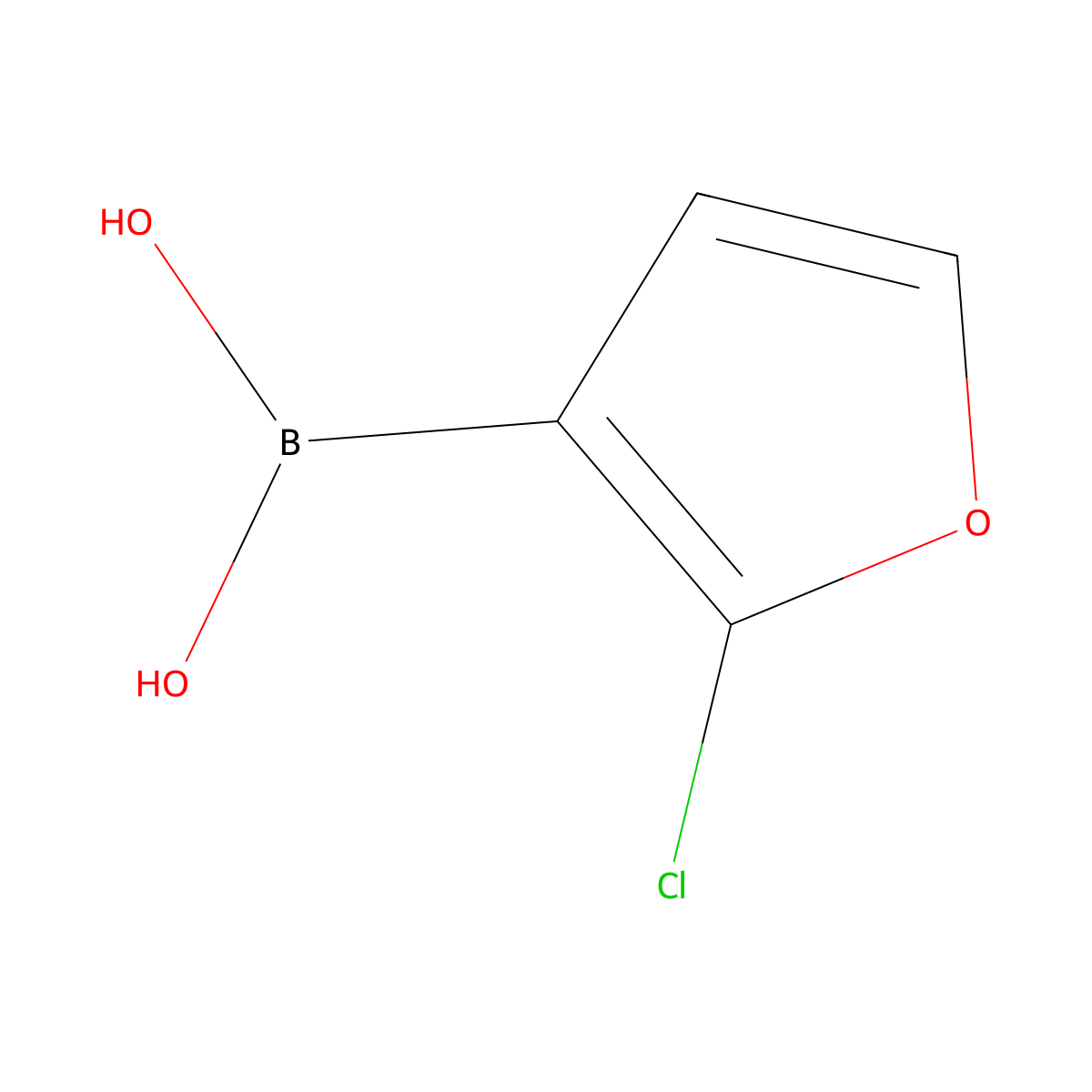 (2-Chlorofuran-3-yl)boronic acid molecular structure, CAS 1234706-19-4