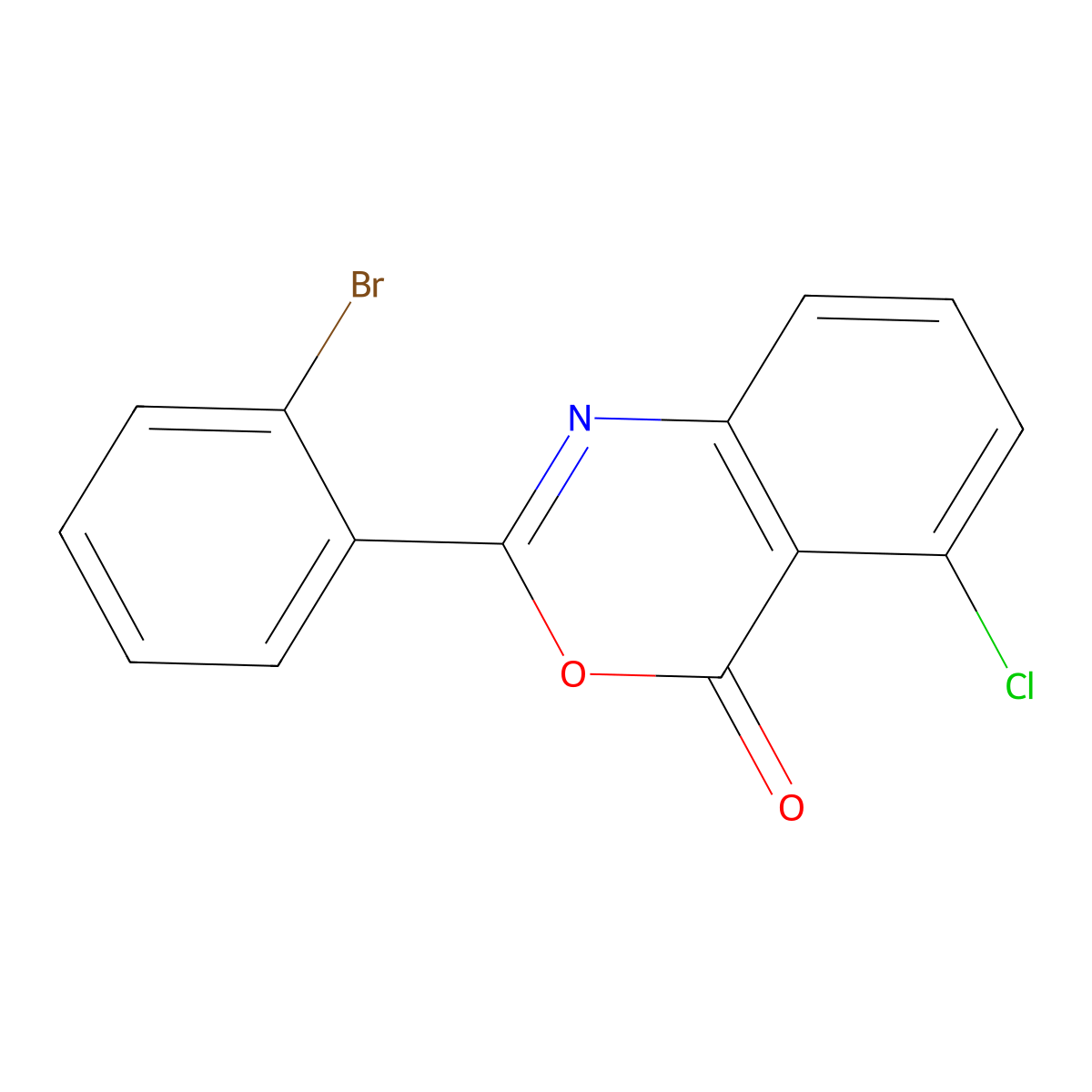 2-(2-bromophenyl)-5-chloro-4H-3,1-benzoxazin-4-one molecular structure, CAS 1234707-32-4