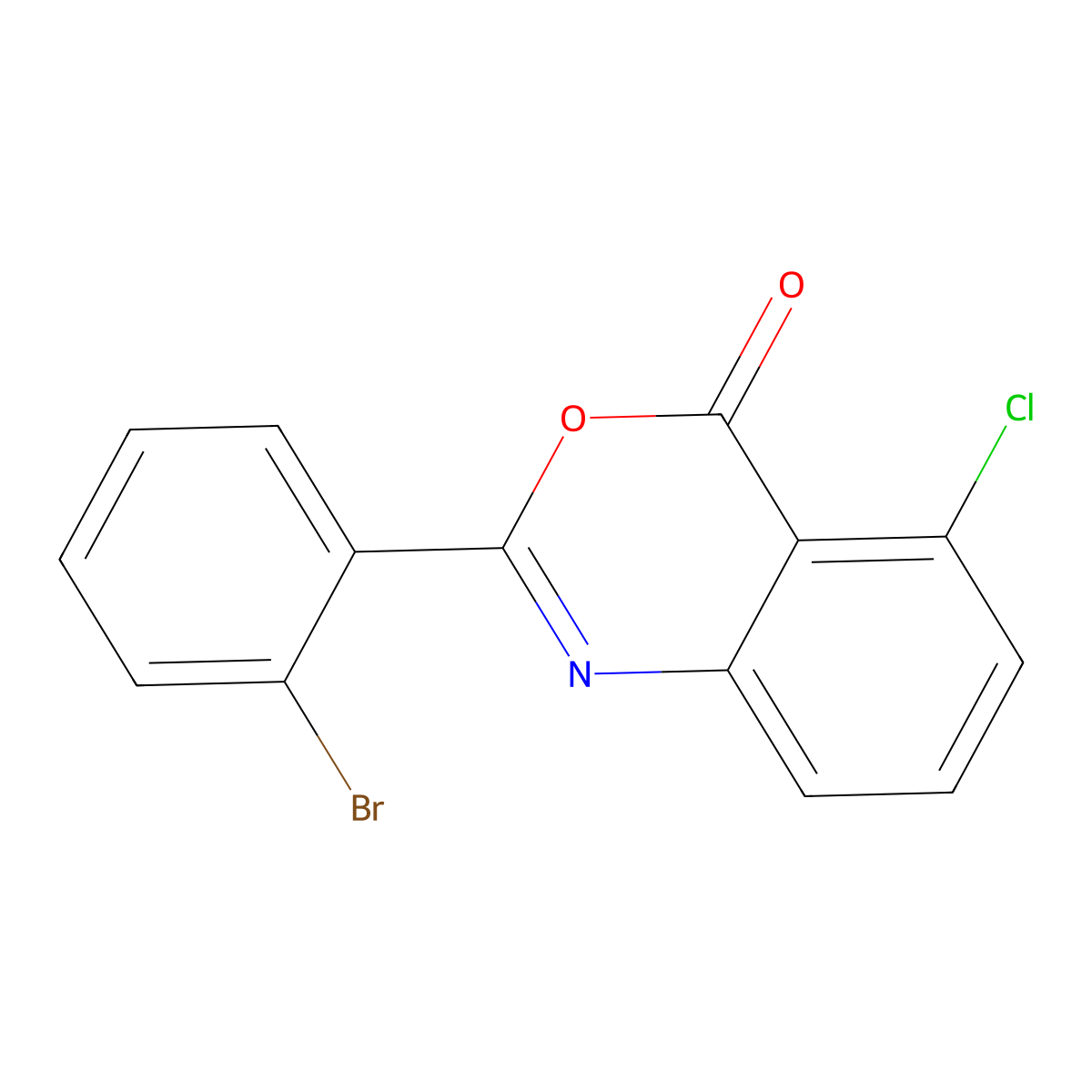 2-(2-bromophenyl)-5-chloro-4H-3,1-benzoxazin-4-one molecular structure, CAS 1234707-32-4