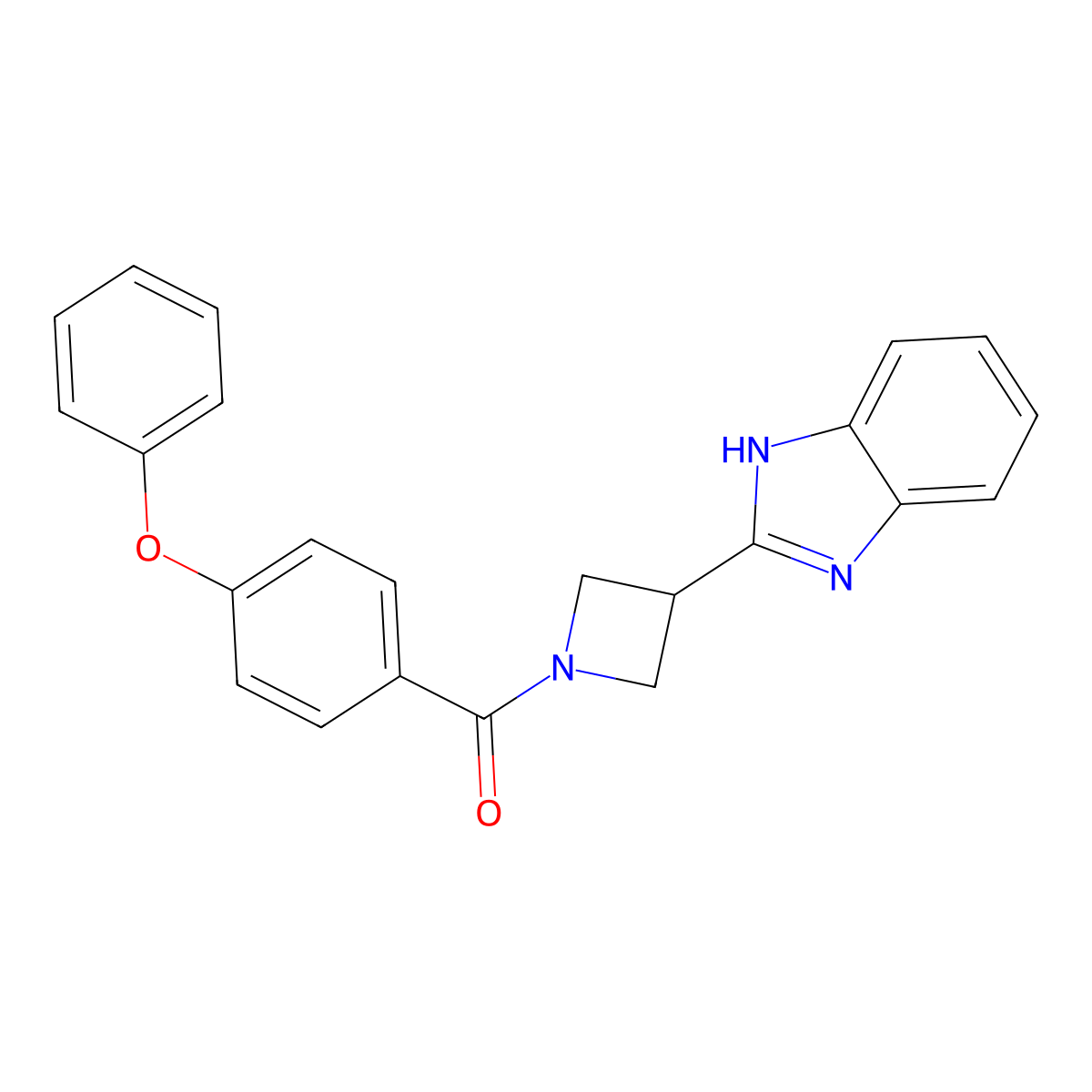 (3-(1H-benzo[d]imidazol-2-yl)azetidin-1-yl)(4-phenoxyphenyl)methanone molecular structure, CAS 1234708-86-1