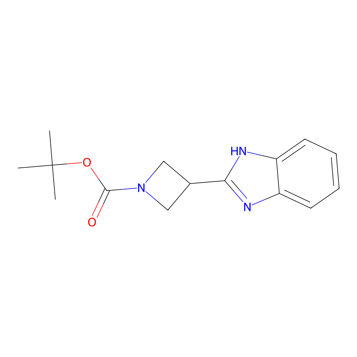 tert-butyl 3-(1H-1,3-benzodiazol-2-yl)azetidine-1-carboxylate molecular structure, CAS 1234709-91-1
