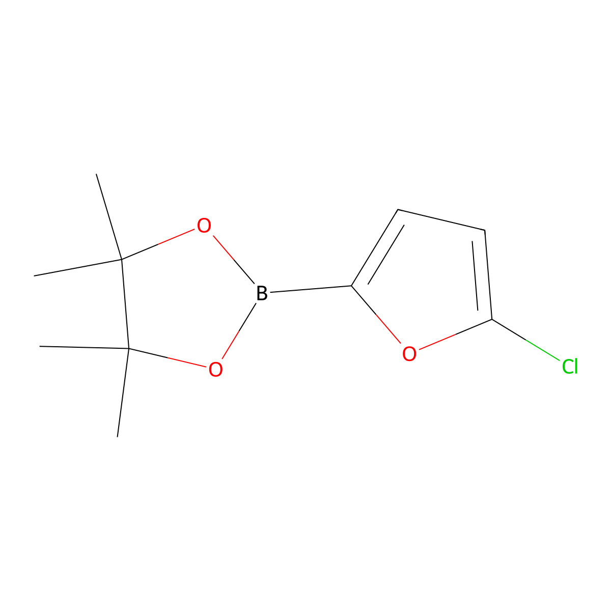 2-(5-Chlorofuran-2-yl)-4,4,5,5-tetramethyl-1,3,2-dioxaborolane molecular structure, CAS 1234710-34-9