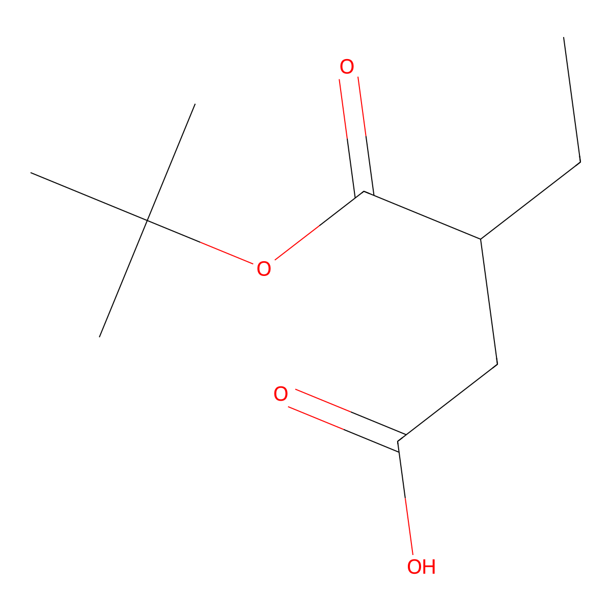 2-Ethylsuccinic acid 1-tert-butyl ester molecular structure, CAS 123475-49-0