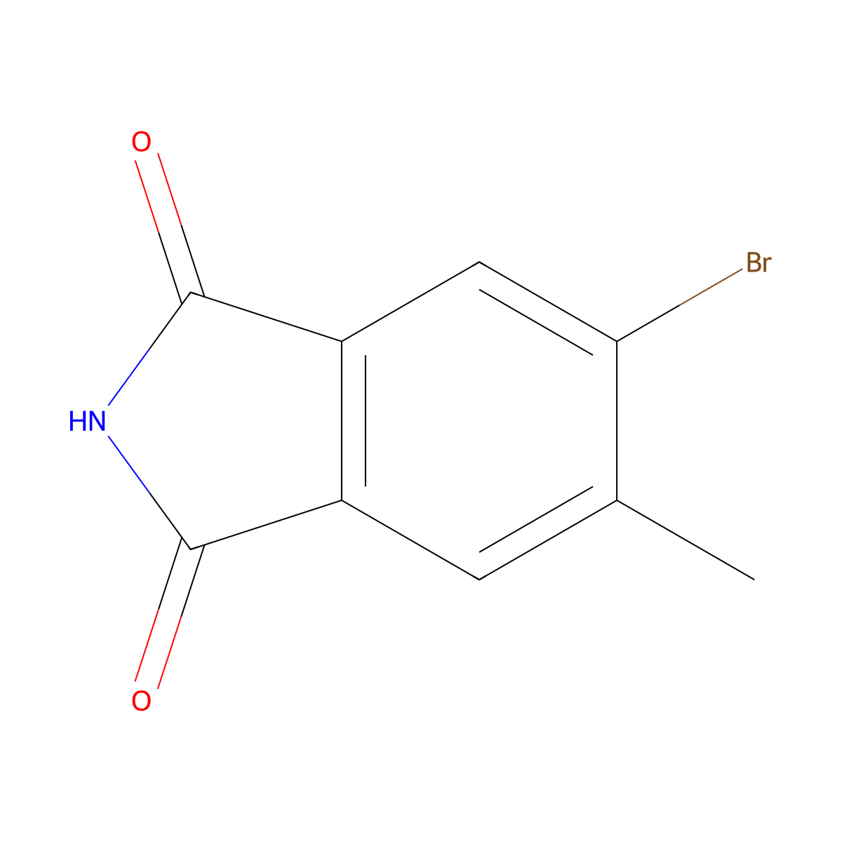 5-Bromo-6-methylisoindoline-1,3-dione molecular structure, CAS 1234790-14-7