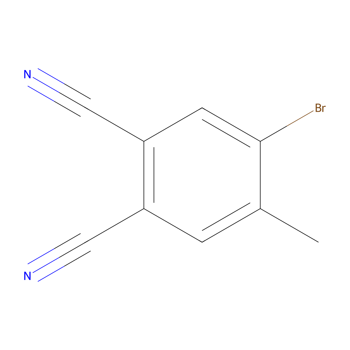 4-Bromo-5-methylphthalonitrile molecular structure, CAS 1234790-18-1