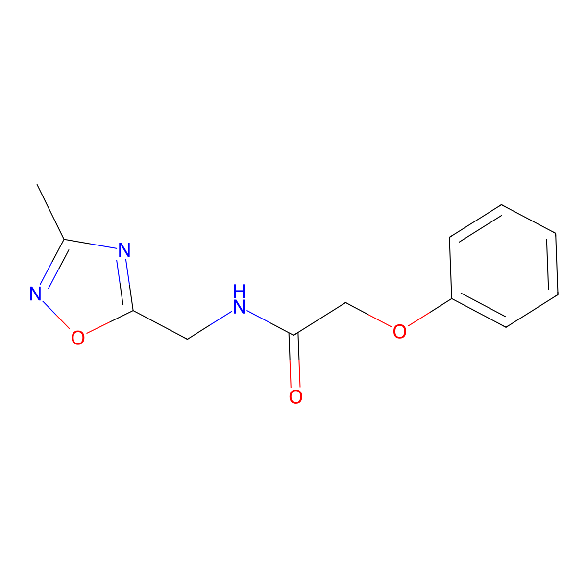 N-[(3-methyl-1,2,4-oxadiazol-5-yl)methyl]-2-phenoxyacetamide molecular structure, CAS 1234796-05-4