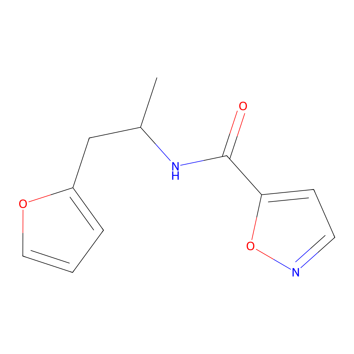 N-(1-(furan-2-yl)propan-2-yl)isoxazole-5-carboxamide molecular structure, CAS 1234809-42-7
