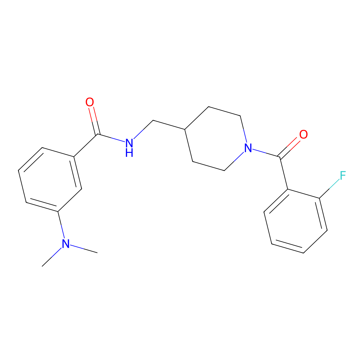 3-(dimethylamino)-N-{[1-(2-fluorobenzoyl)piperidin-4-yl]methyl}benzamide molecular structure, CAS 1234812-97-5