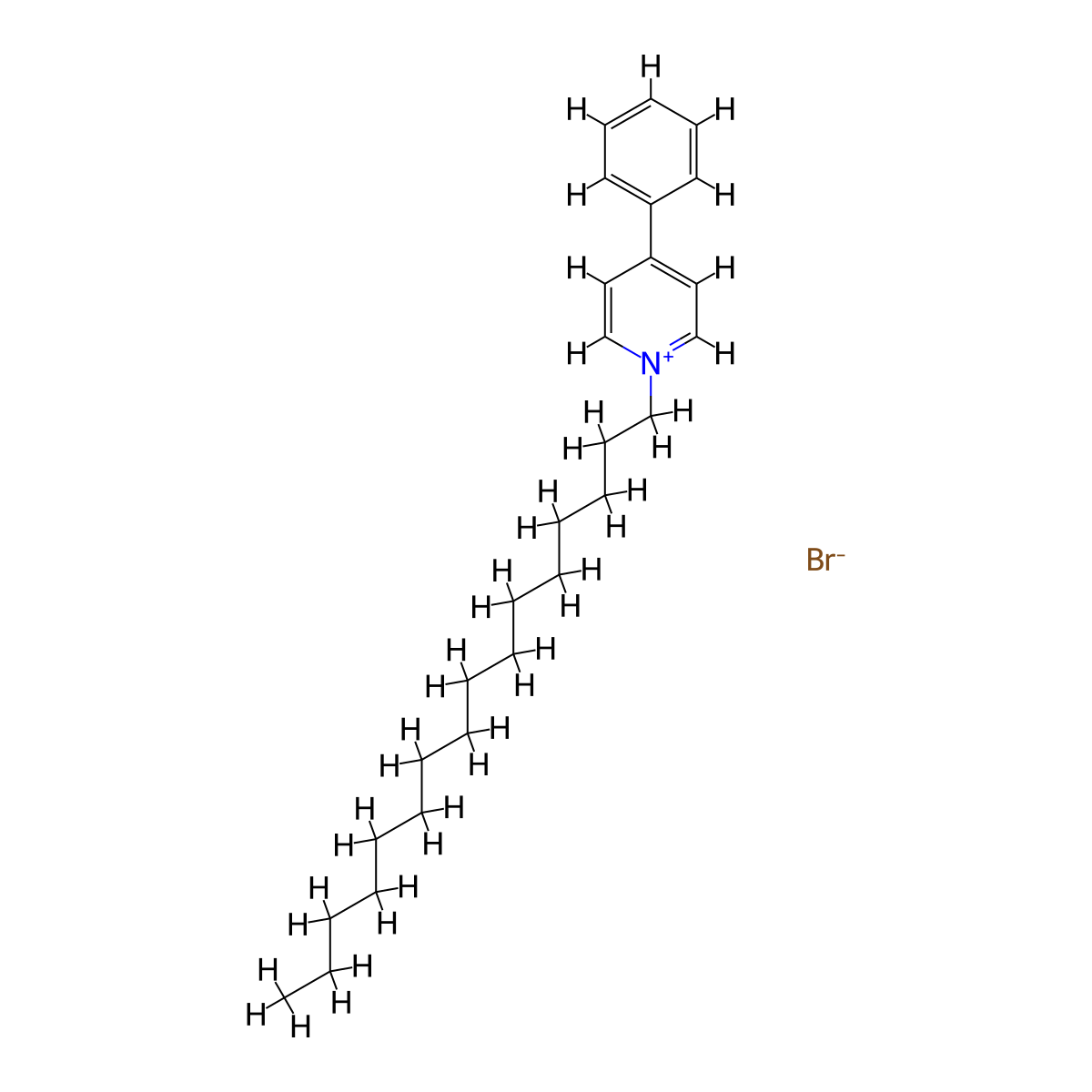 1-Hexadecyl-4-phenylpyridinium bromide molecular structure, CAS 123482-18-8