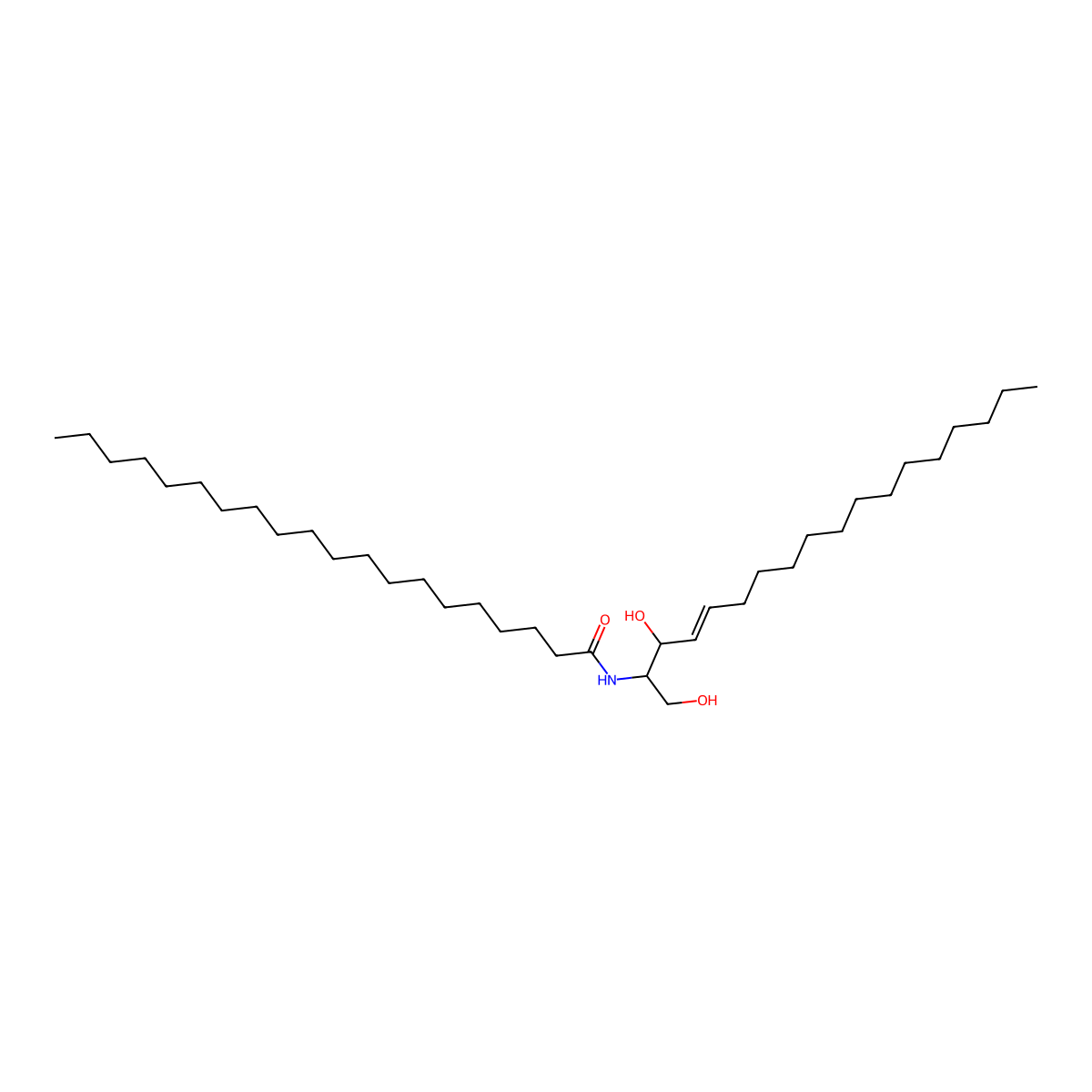 N-[(2S,3R)-1,3-dihydroxyoctadec-4-en-2-yl]icosanamide molecular structure, CAS 123482-93-9