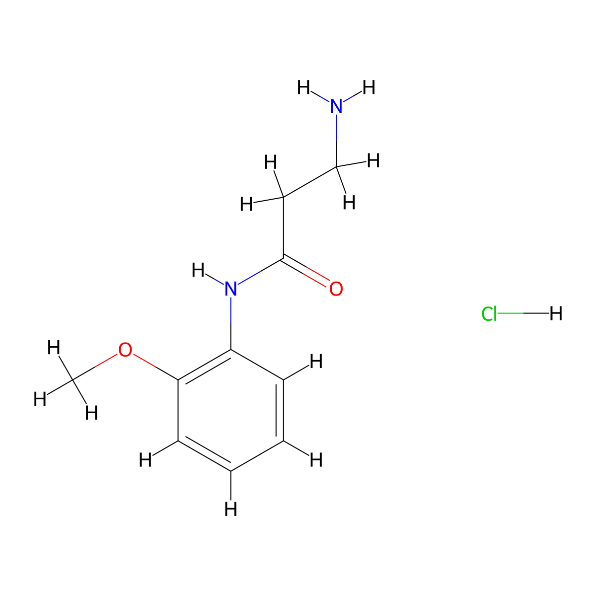 3-amino-N-(2-methoxyphenyl)propanamide hydrochloride molecular structure, CAS 1234826-23-3