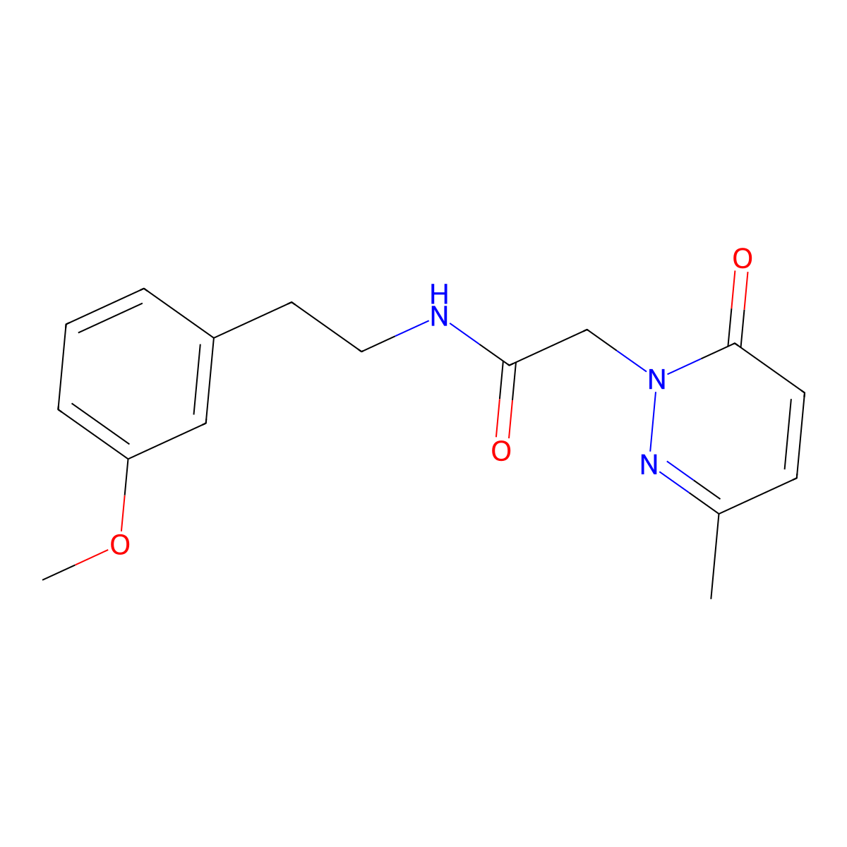 N-(3-methoxyphenethyl)-2-(3-methyl-6-oxopyridazin-1(6H)-yl)acetamide molecular structure, CAS 1234829-18-5