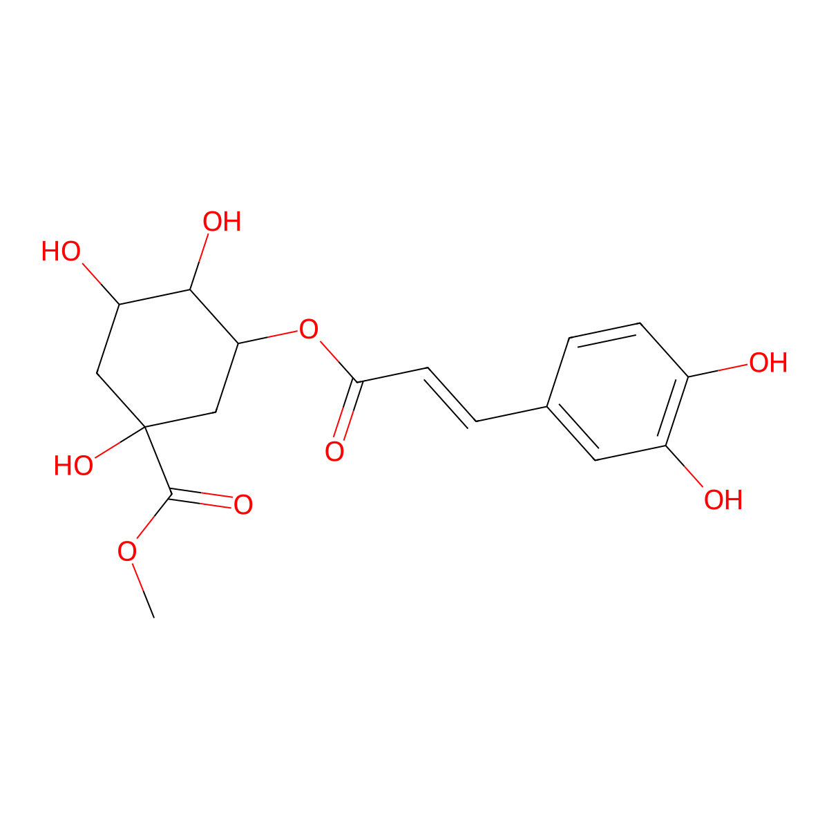3-O-Caffeoylquinic acid methyl ester molecular structure, CAS 123483-19-2