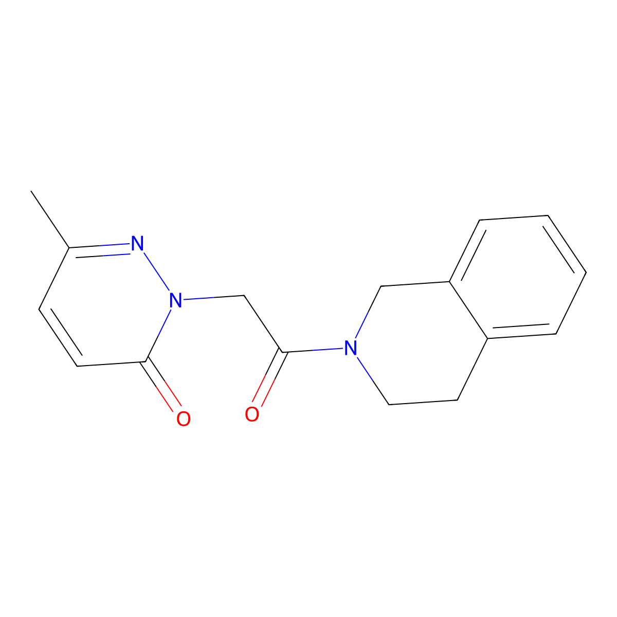 2-(2-(3,4-dihydroisoquinolin-2(1H)-yl)-2-oxoethyl)-6-methylpyridazin-3(2H)-one molecular structure, CAS 1234835-02-9