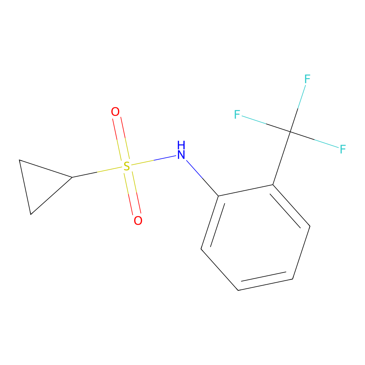 N-[2-(trifluoromethyl)phenyl]cyclopropanesulfonamide molecular structure, CAS 1234840-93-7