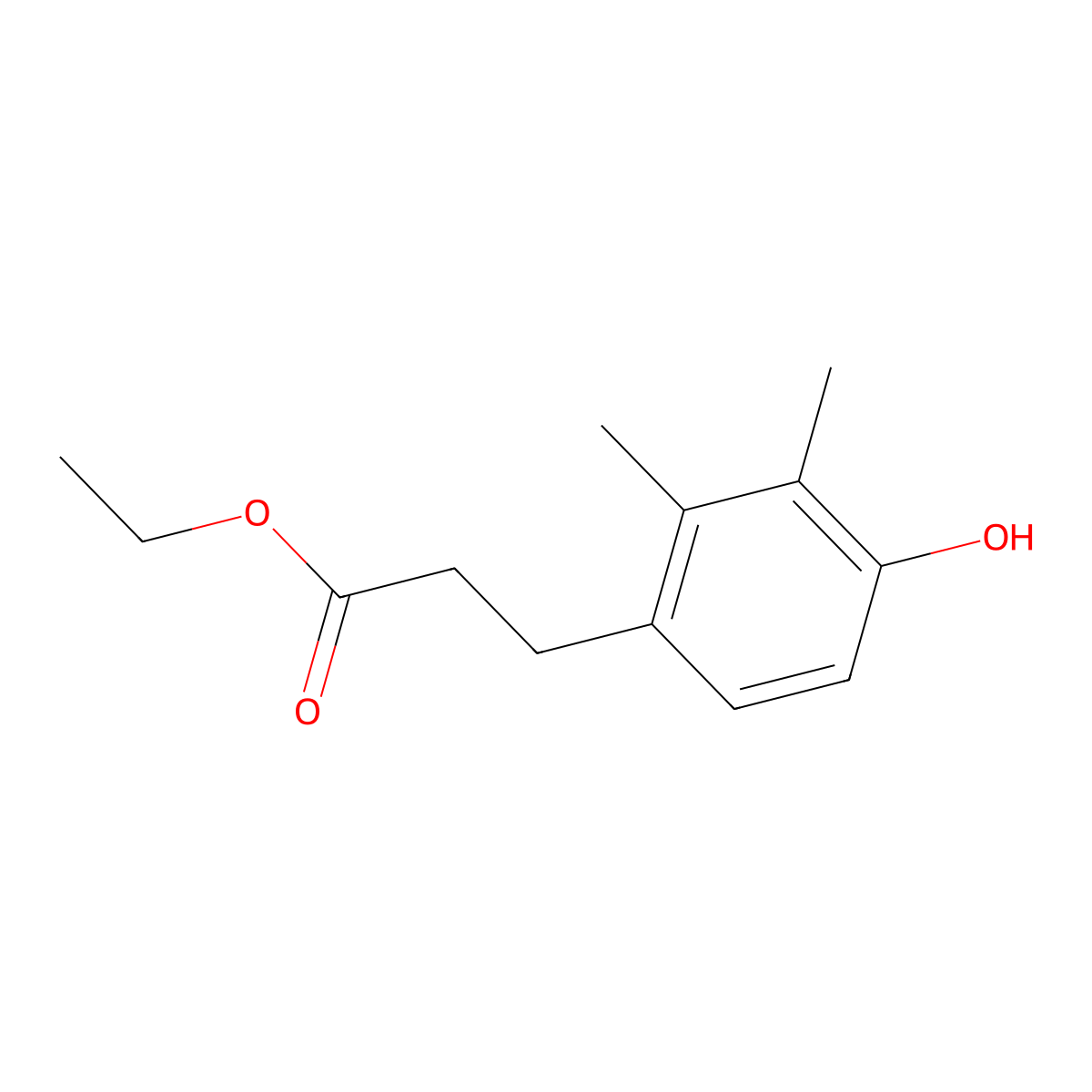 Ethyl 3-(4-hydroxy-2,3-dimethylphenyl)propanoate molecular structure, CAS 1234845-57-8