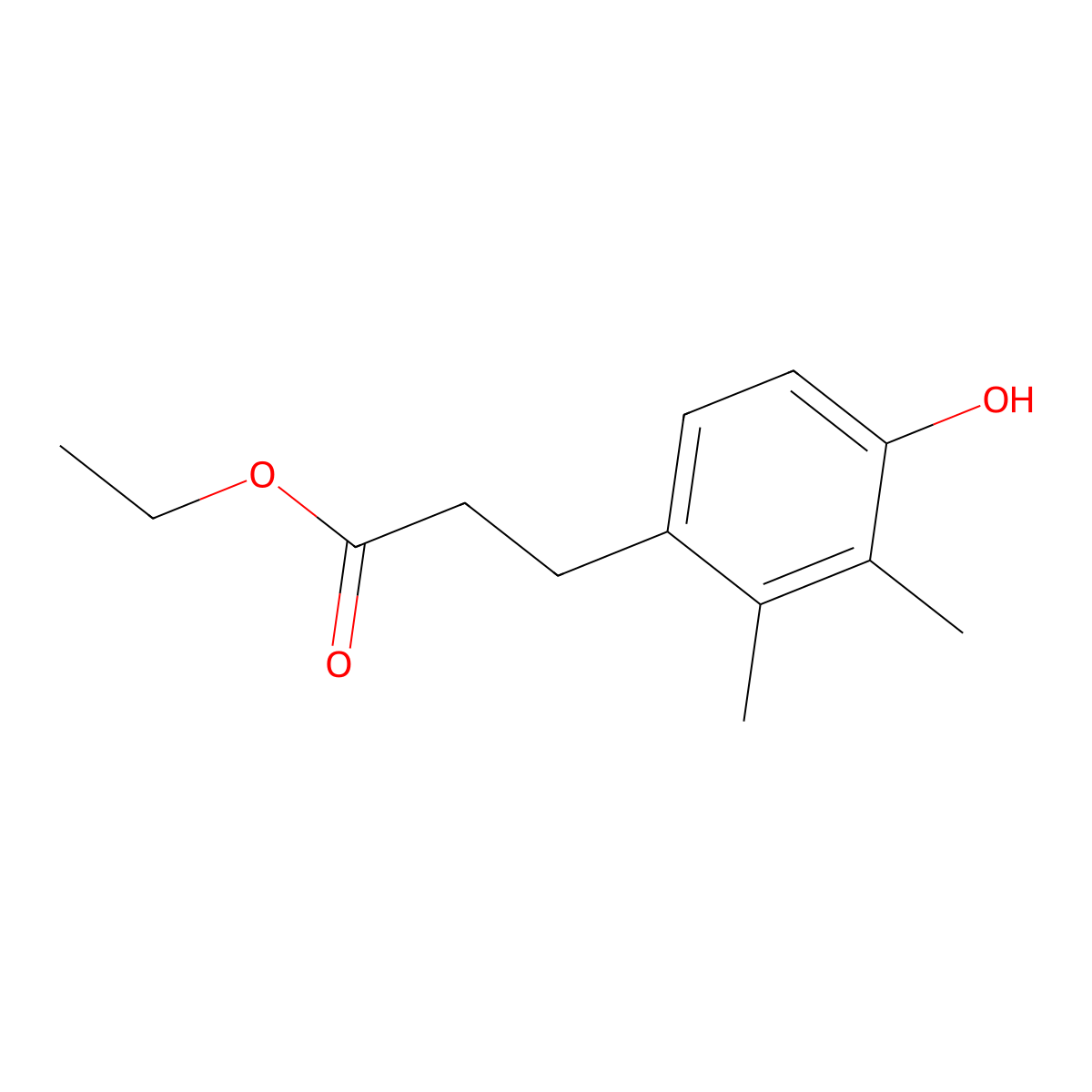 Ethyl 3-(4-hydroxy-2,3-dimethylphenyl)propanoate molecular structure, CAS 1234845-57-8