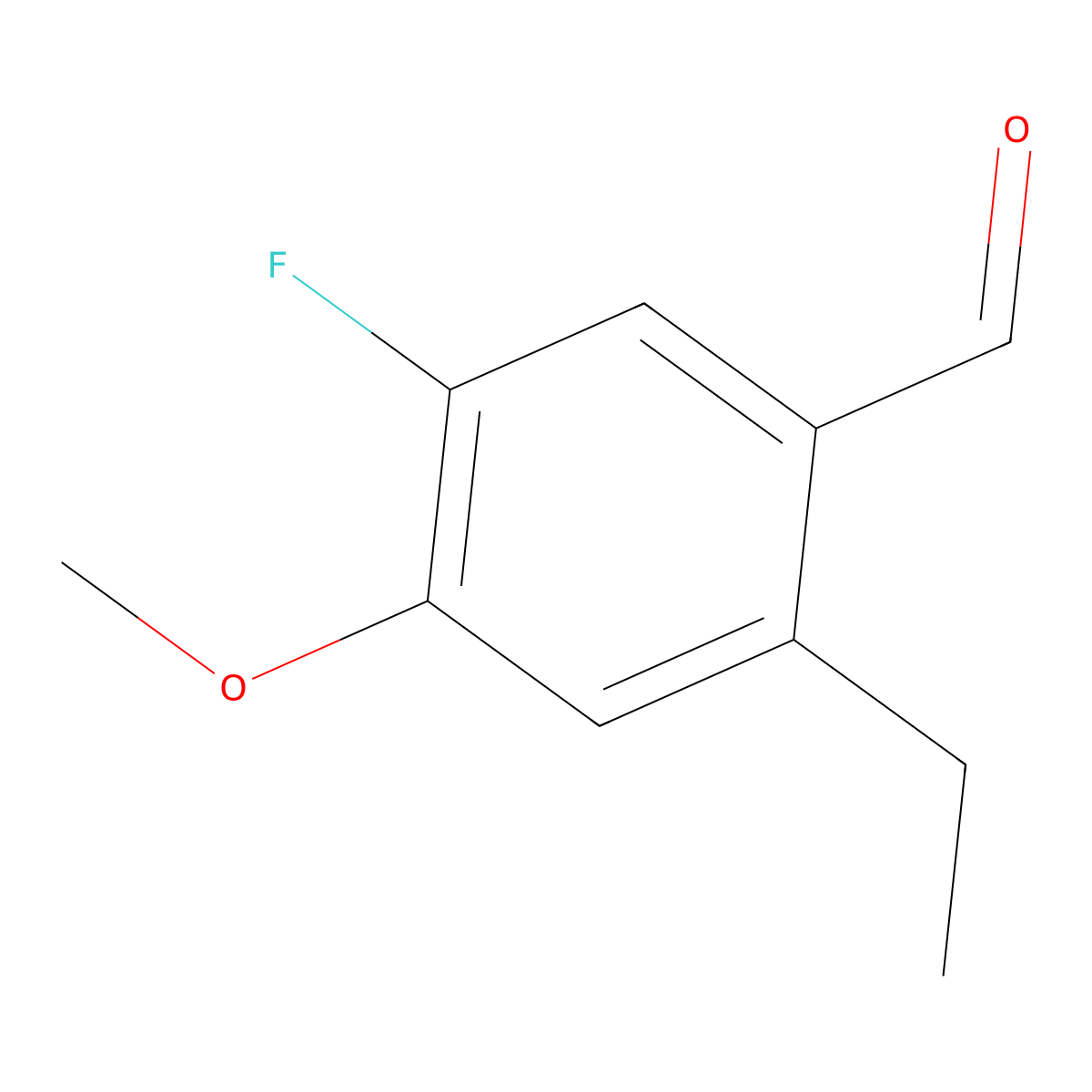 2-Ethyl-5-fluoro-4-methoxybenzaldehyde molecular structure, CAS 1234845-81-8