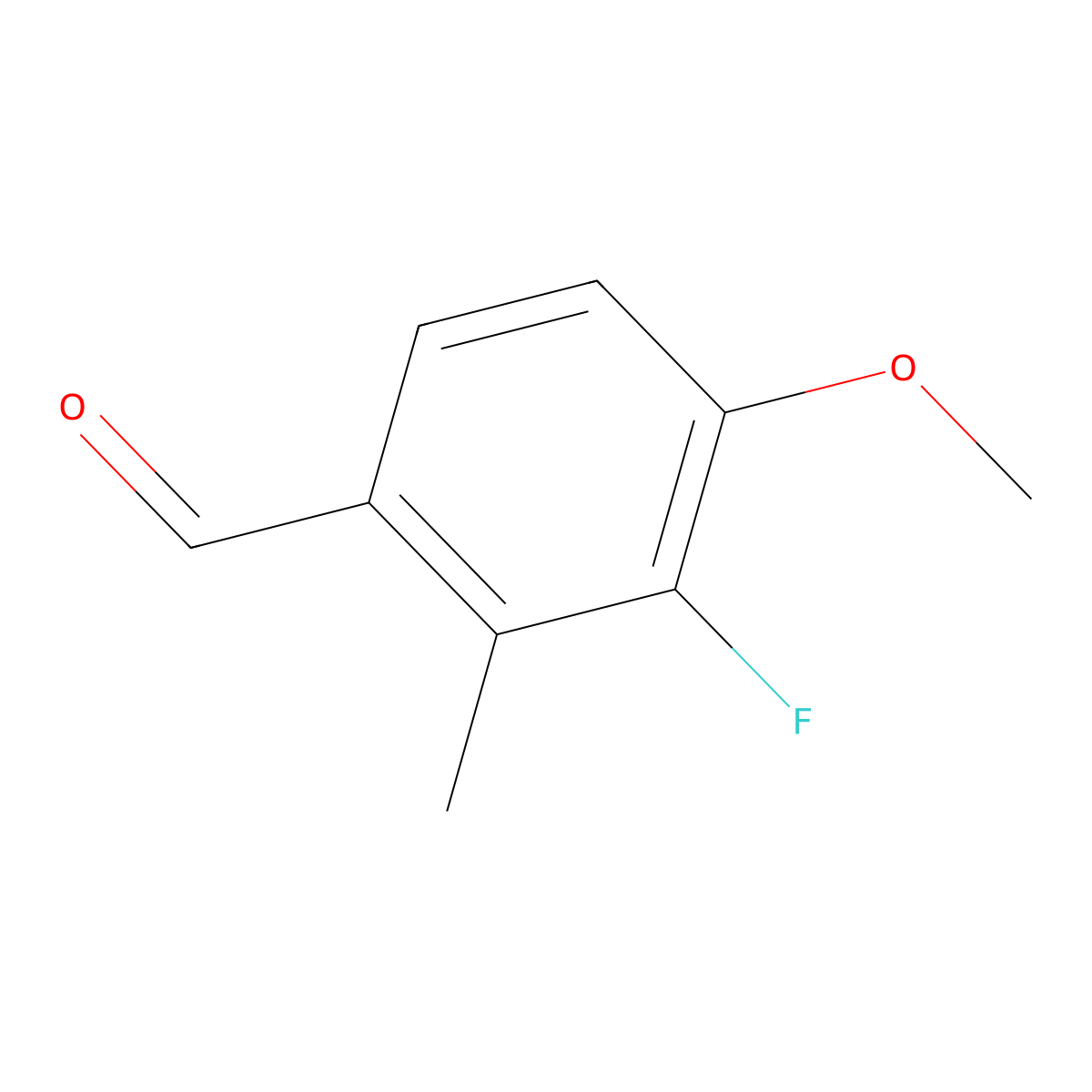 3-Fluoro-4-methoxy-2-methylbenzaldehyde molecular structure, CAS 1234846-31-1