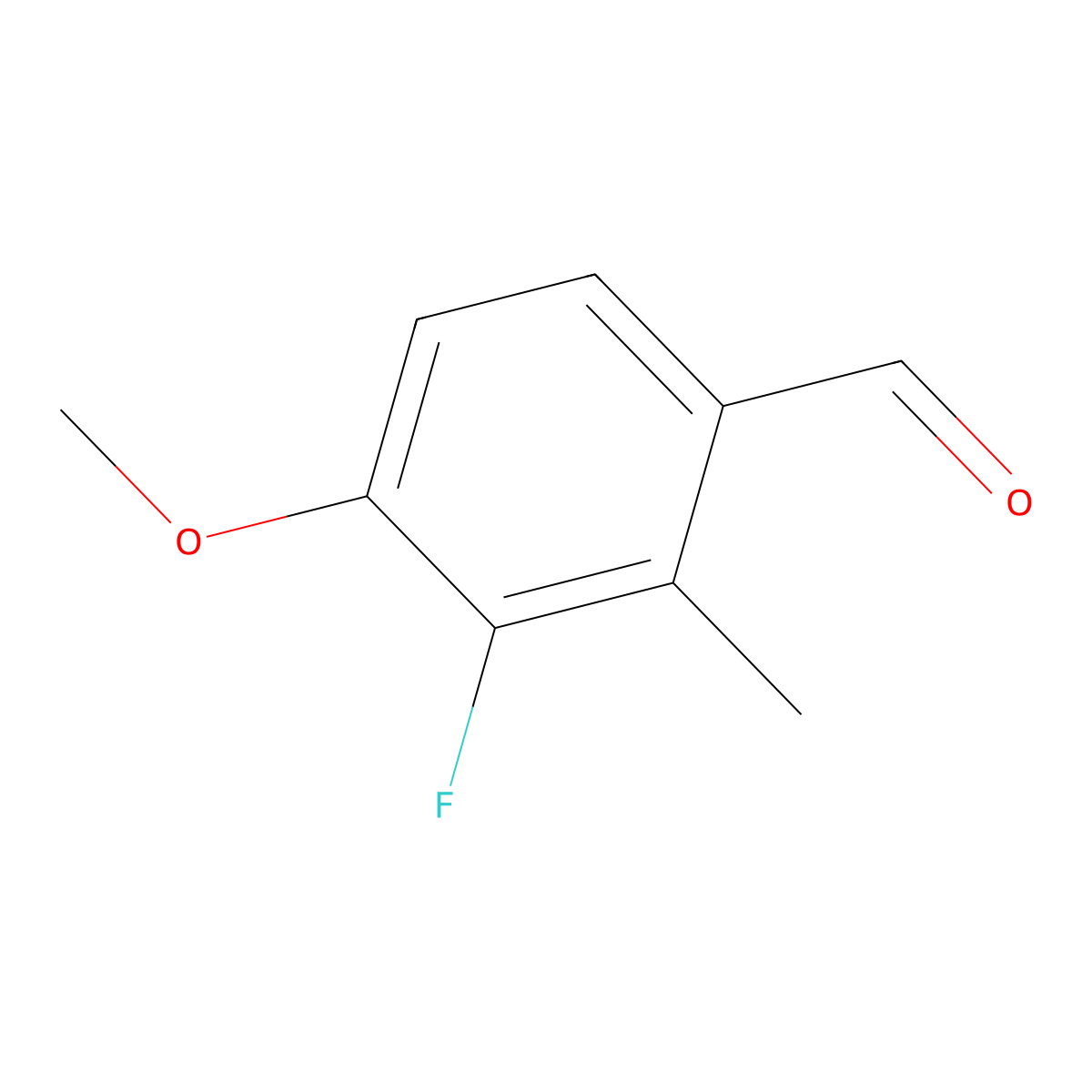 3-Fluoro-4-methoxy-2-methylbenzaldehyde molecular structure, CAS 1234846-31-1