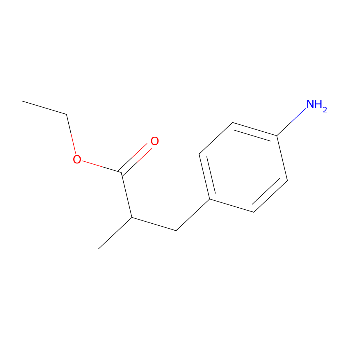 Ethyl 3-(4-aminophenyl)-2-methylpropanoate molecular structure, CAS 1234846-44-6