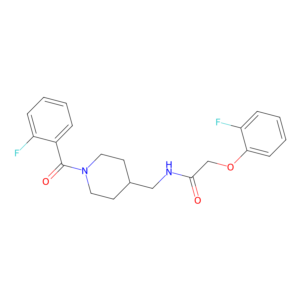 N-((1-(2-fluorobenzoyl)piperidin-4-yl)methyl)-2-(2-fluorophenoxy)acetamide molecular structure, CAS 1234850-66-8