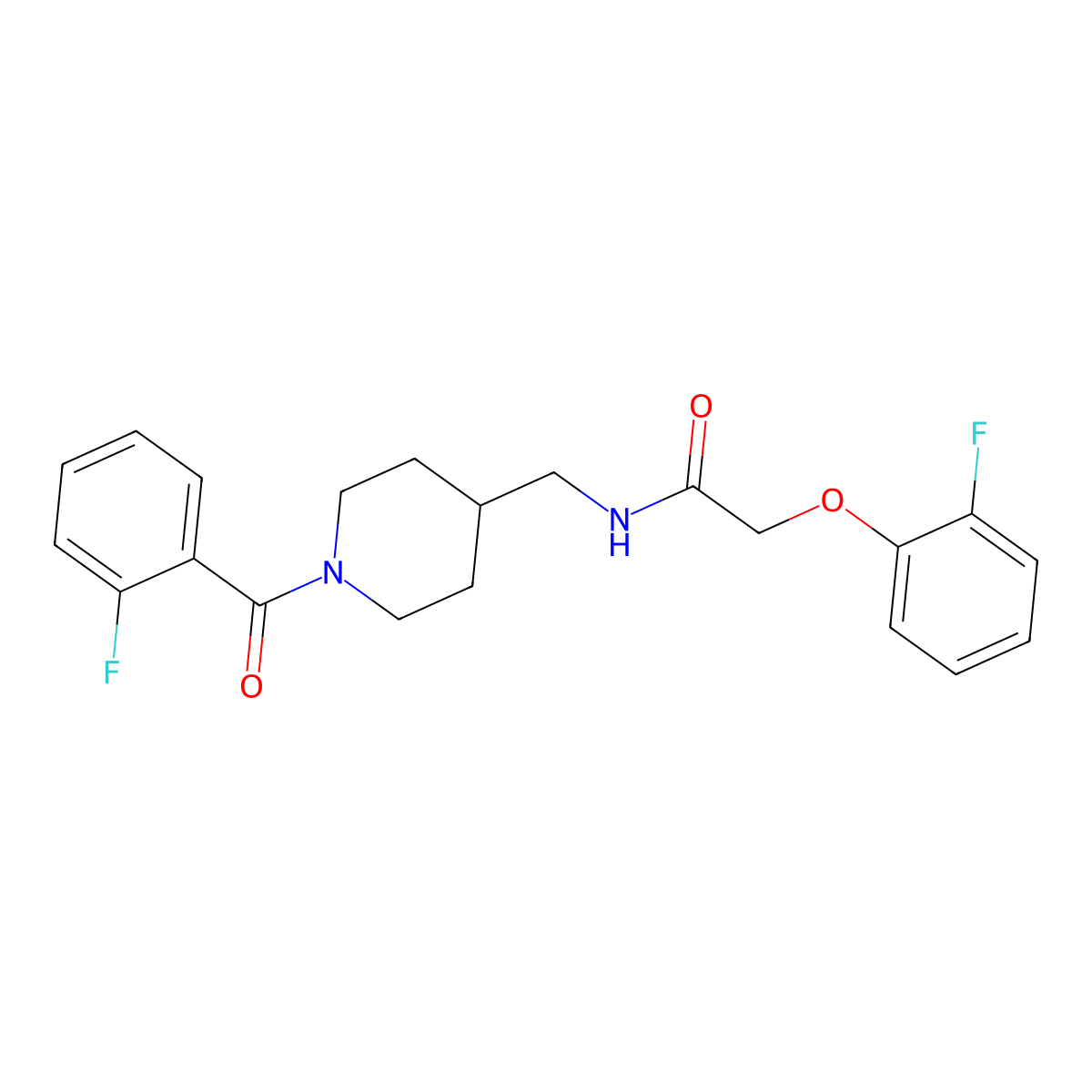 N-((1-(2-fluorobenzoyl)piperidin-4-yl)methyl)-2-(2-fluorophenoxy)acetamide molecular structure, CAS 1234850-66-8