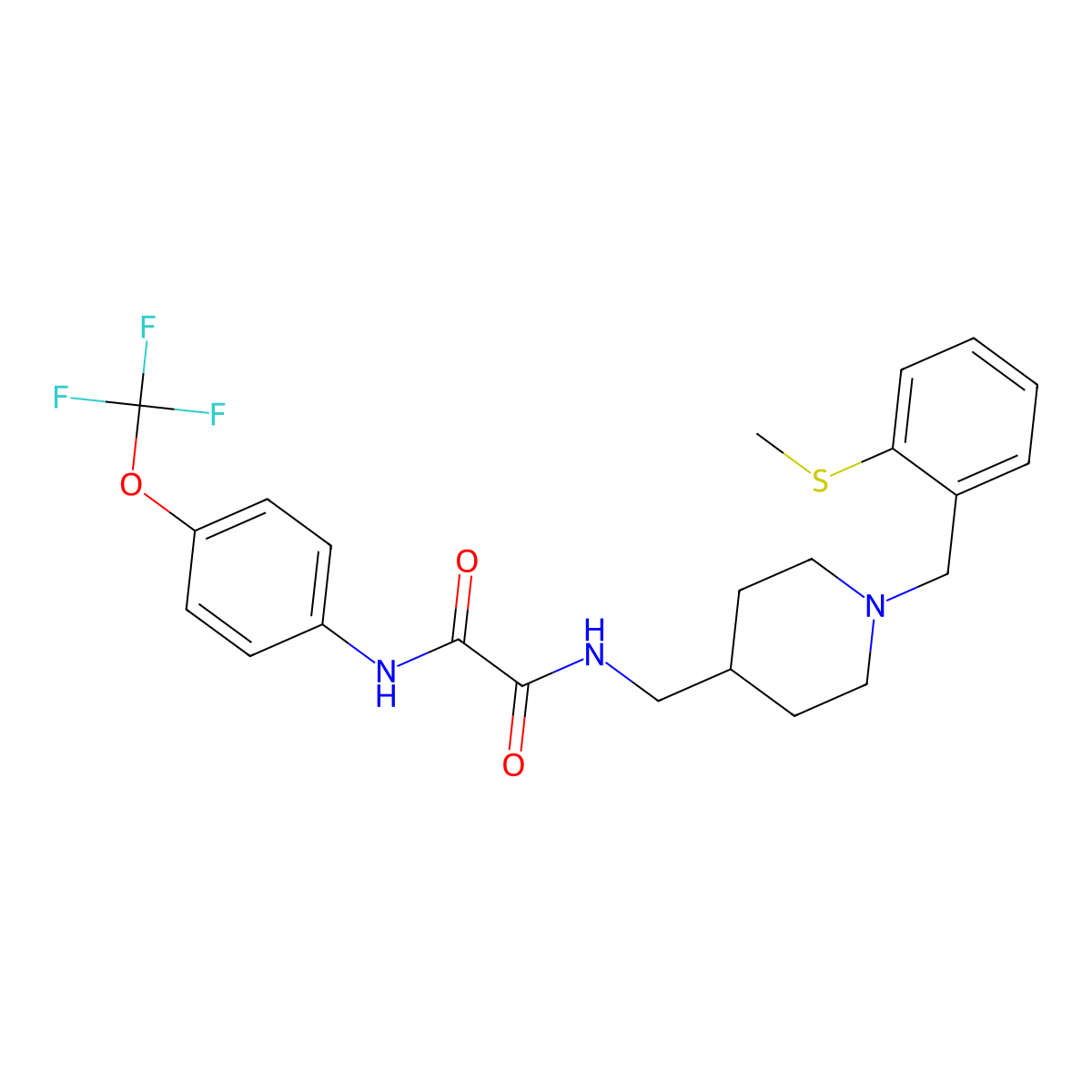 N1-((1-(2-(methylthio)benzyl)piperidin-4-yl)methyl)-N2-(4-(trifluoromethoxy)phenyl)oxalamide molecular structure, CAS 1234854-37-5