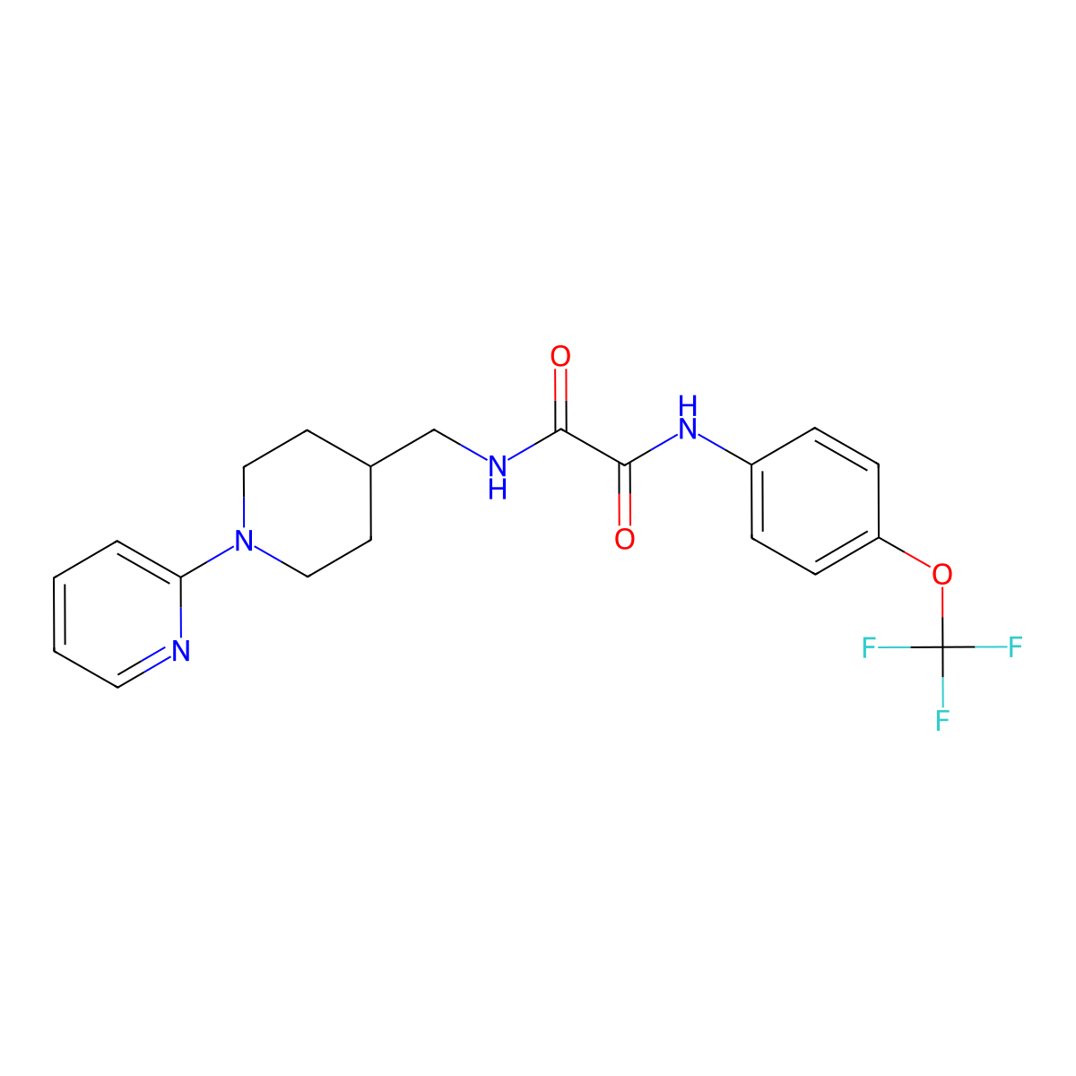 N1-((1-(pyridin-2-yl)piperidin-4-yl)methyl)-N2-(4-(trifluoromethoxy)phenyl)oxalamide molecular structure, CAS 1234854-77-3