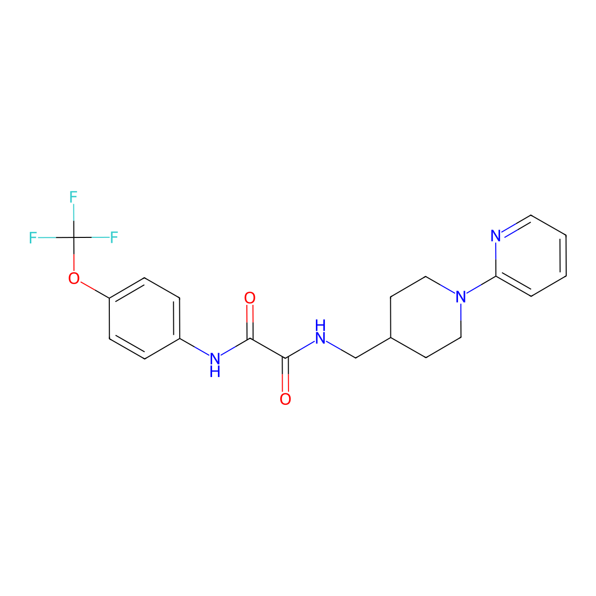 N1-((1-(pyridin-2-yl)piperidin-4-yl)methyl)-N2-(4-(trifluoromethoxy)phenyl)oxalamide molecular structure, CAS 1234854-77-3