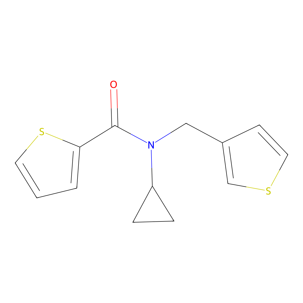 N-cyclopropyl-N-(thiophen-3-ylmethyl)thiophene-2-carboxamide molecular structure, CAS 1234859-47-2