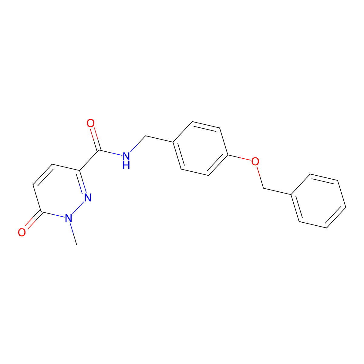 N-{[4-(benzyloxy)phenyl]methyl}-1-methyl-6-oxo-1,6-dihydropyridazine-3-carboxamide molecular structure, CAS 1234860-67-3