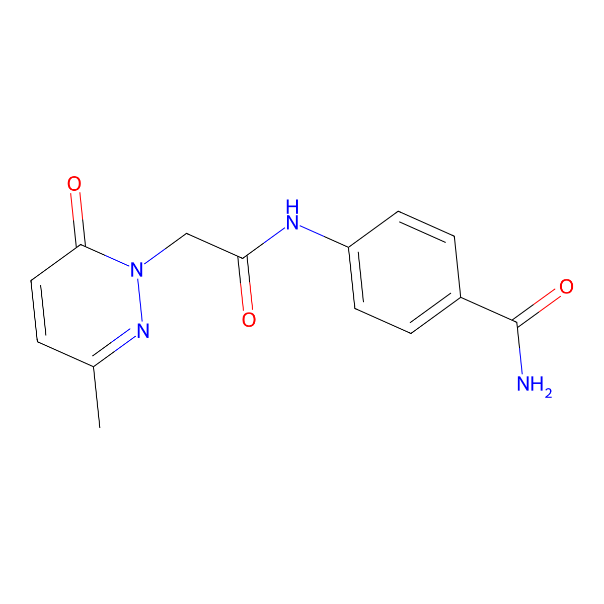 4-(2-(3-methyl-6-oxopyridazin-1(6H)-yl)acetamido)benzamide molecular structure, CAS 1234866-57-9