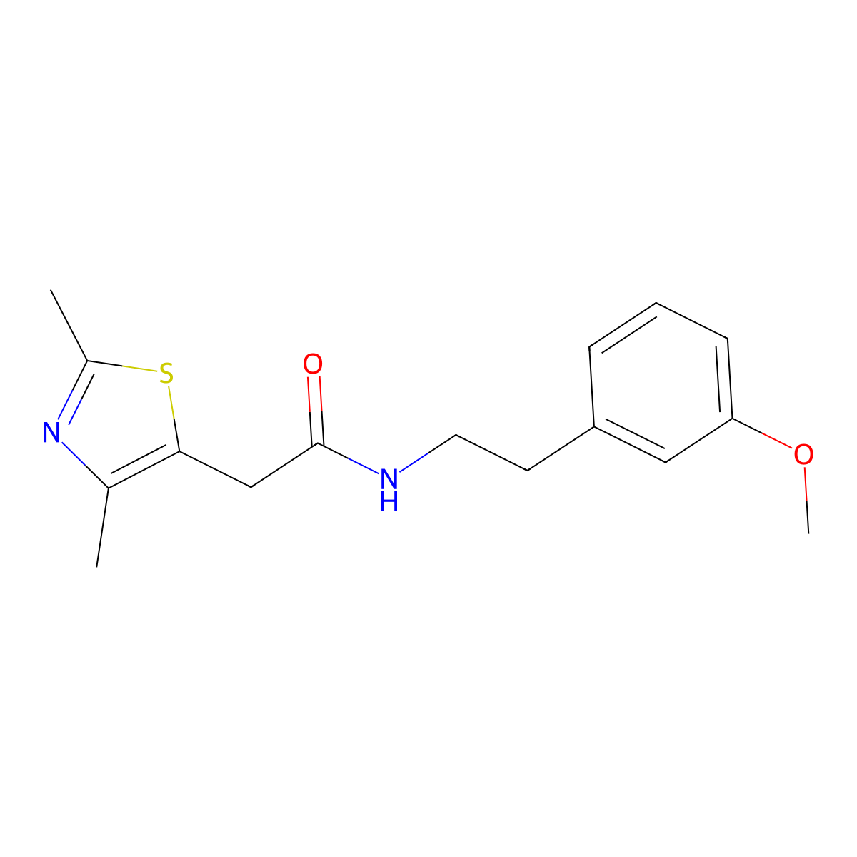 2-(2,4-dimethylthiazol-5-yl)-N-(3-methoxyphenethyl)acetamide molecular structure, CAS 1234867-42-5