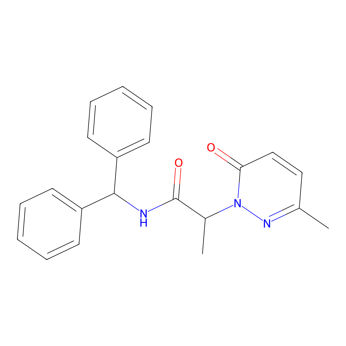 N-benzhydryl-2-(3-methyl-6-oxopyridazin-1(6H)-yl)propanamide molecular structure, CAS 1234868-51-9