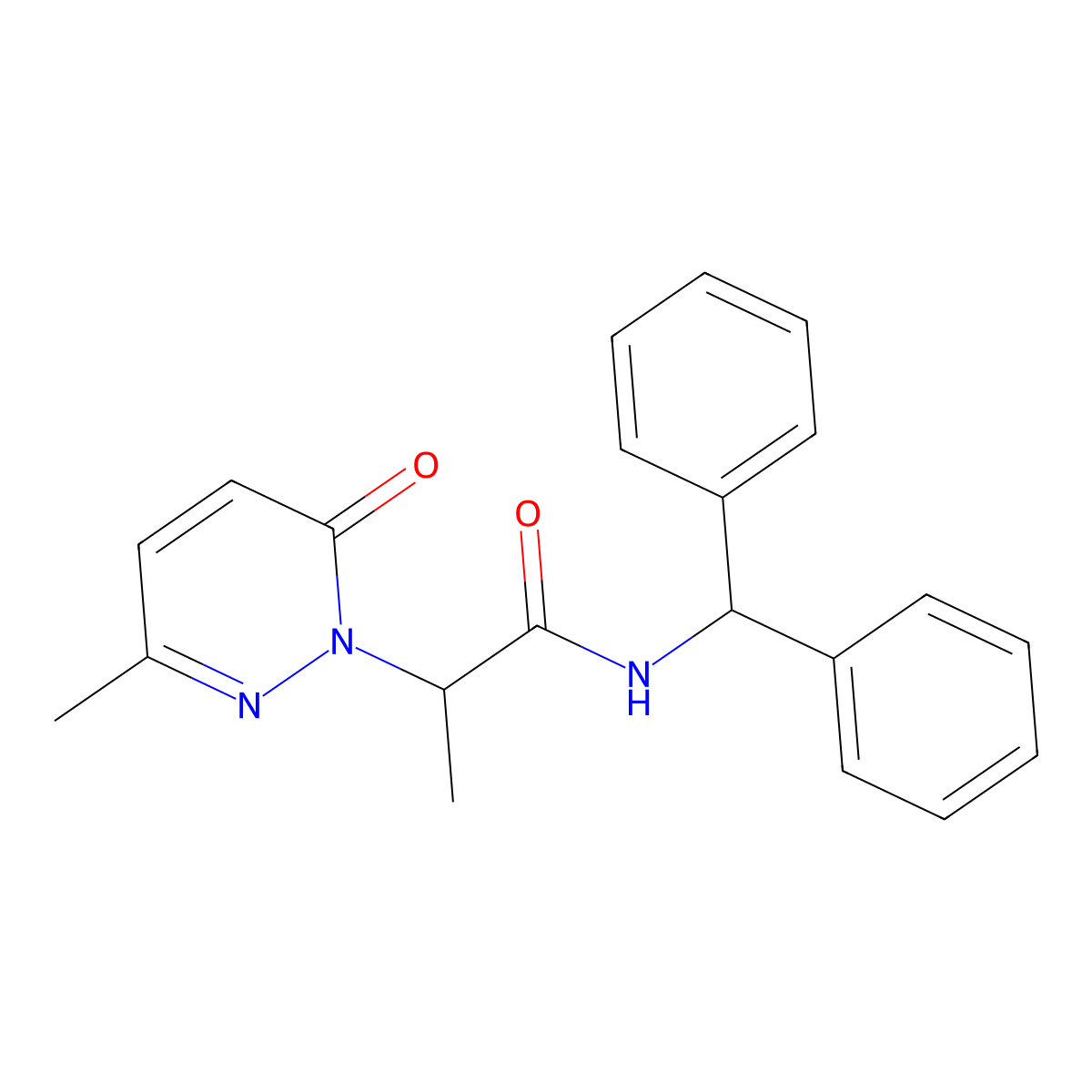 N-benzhydryl-2-(3-methyl-6-oxopyridazin-1(6H)-yl)propanamide molecular structure, CAS 1234868-51-9