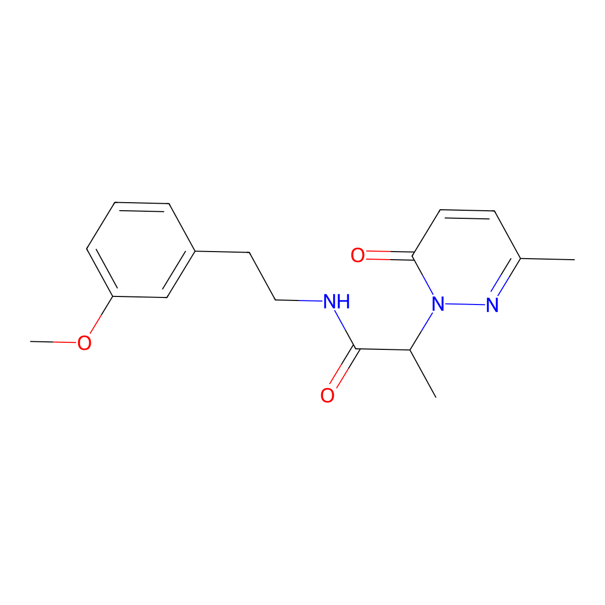 N-(3-methoxyphenethyl)-2-(3-methyl-6-oxopyridazin-1(6H)-yl)propanamide molecular structure, CAS 1234868-86-0