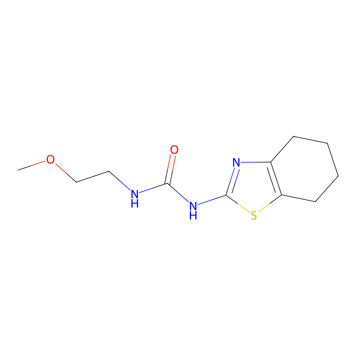 1-(2-Methoxyethyl)-3-(4,5,6,7-tetrahydrobenzo[d]thiazol-2-yl)urea molecular structure, CAS 1234875-97-8