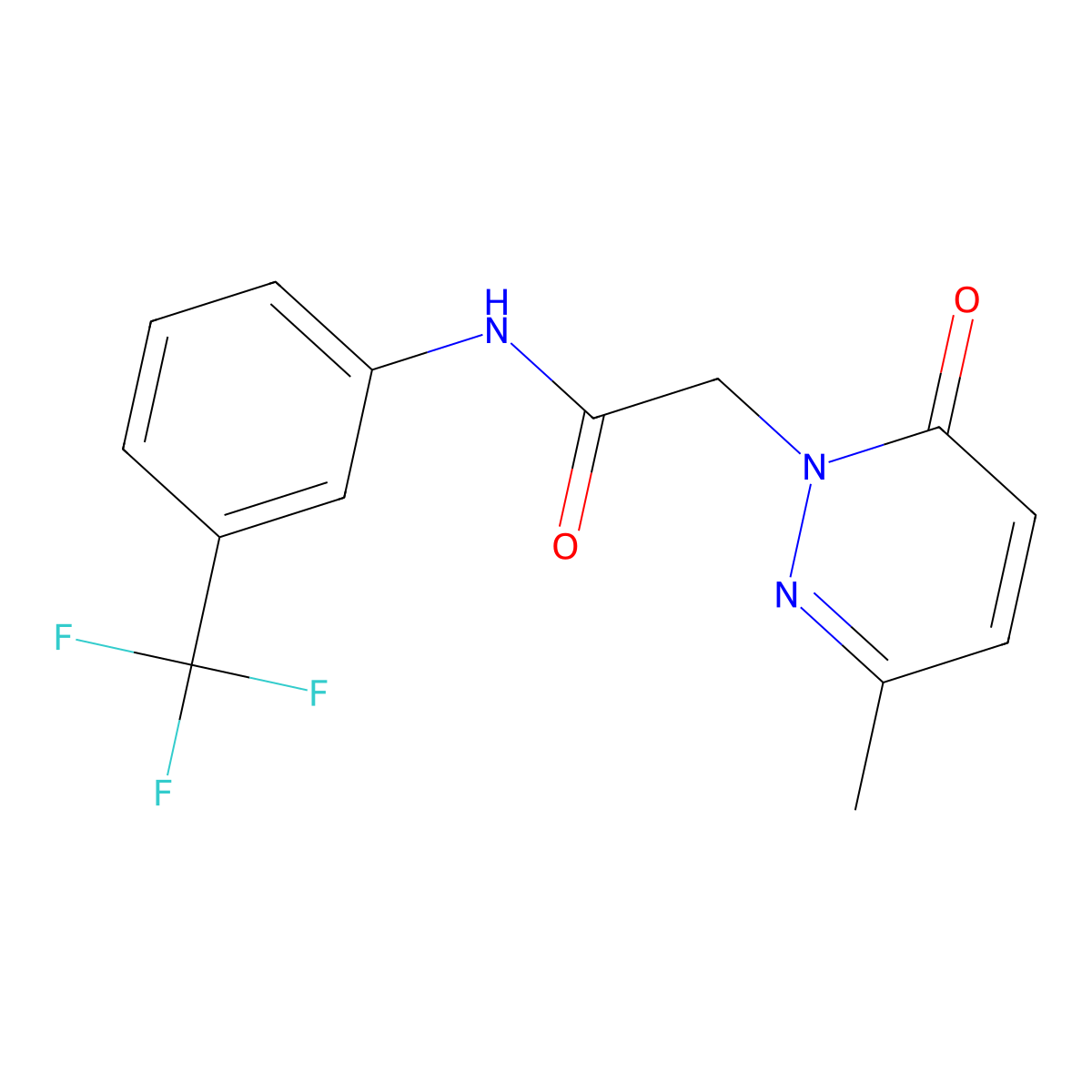 2-(3-methyl-6-oxopyridazin-1(6H)-yl)-N-(3-(trifluoromethyl)phenyl)acetamide molecular structure, CAS 1234876-02-8