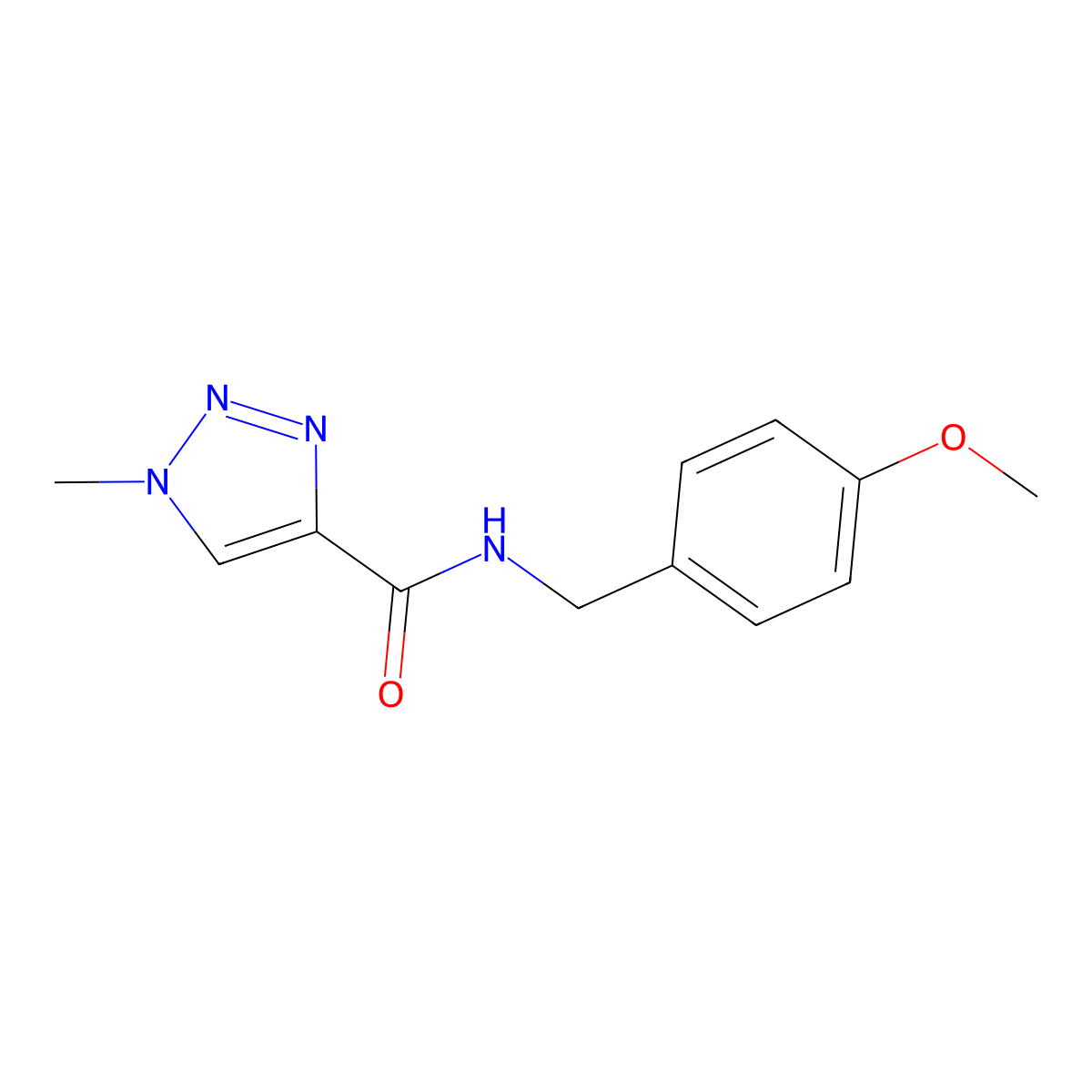 N-(4-methoxybenzyl)-1-methyl-1H-1,2,3-triazole-4-carboxamide molecular structure, CAS 1234879-45-8