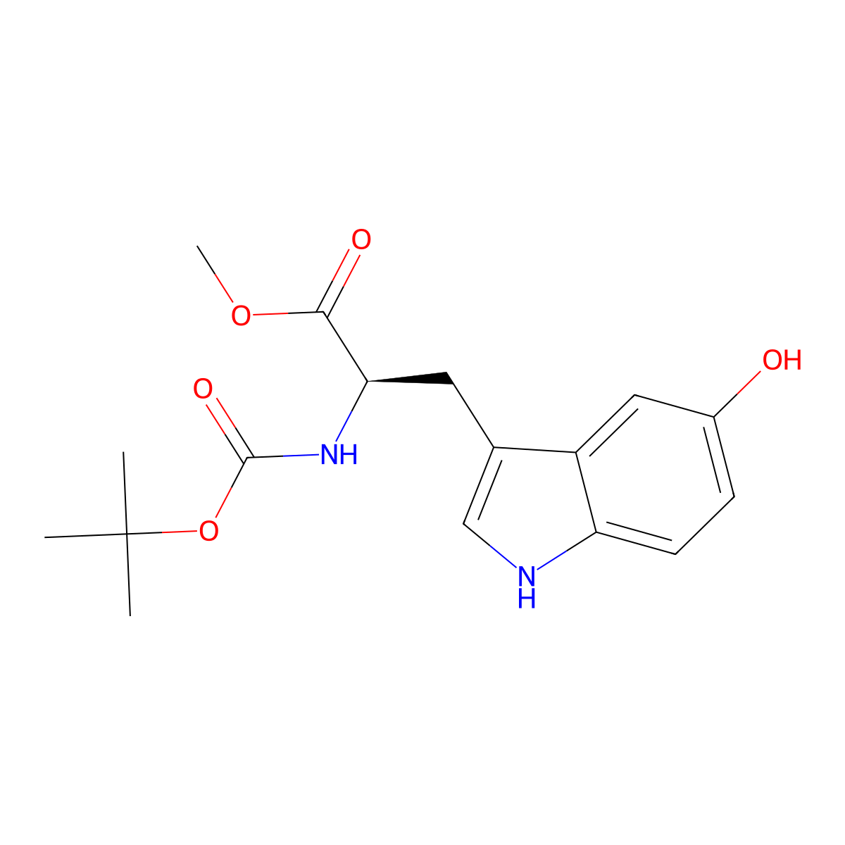 (R)-N-Boc-5-hydroxy-trp-ome molecular structure, CAS 1234880-33-1