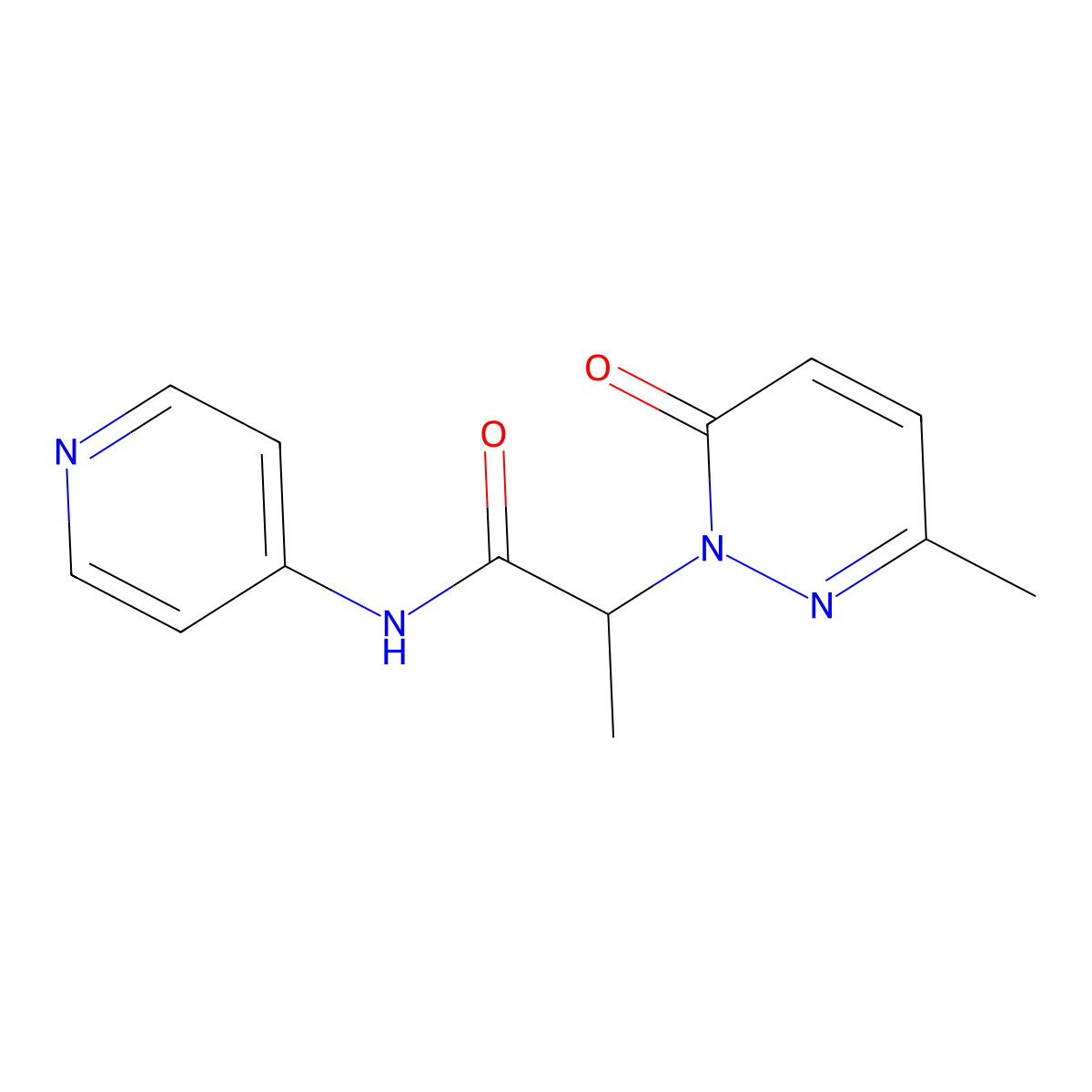 2-(3-methyl-6-oxopyridazin-1(6H)-yl)-N-(pyridin-4-yl)propanamide molecular structure, CAS 1234894-61-1