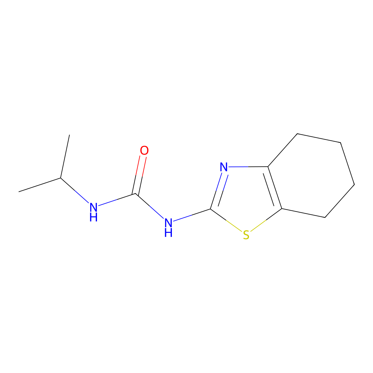1-Isopropyl-3-(4,5,6,7-tetrahydrobenzo[d]thiazol-2-yl)urea molecular structure, CAS 1234895-61-4