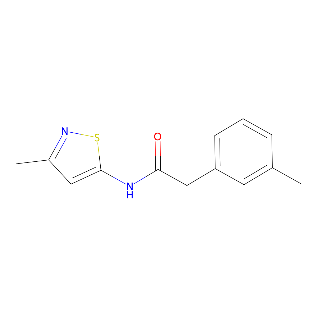 N-(3-methyl-1,2-thiazol-5-yl)-2-(3-methylphenyl)acetamide molecular structure, CAS 1234907-19-7