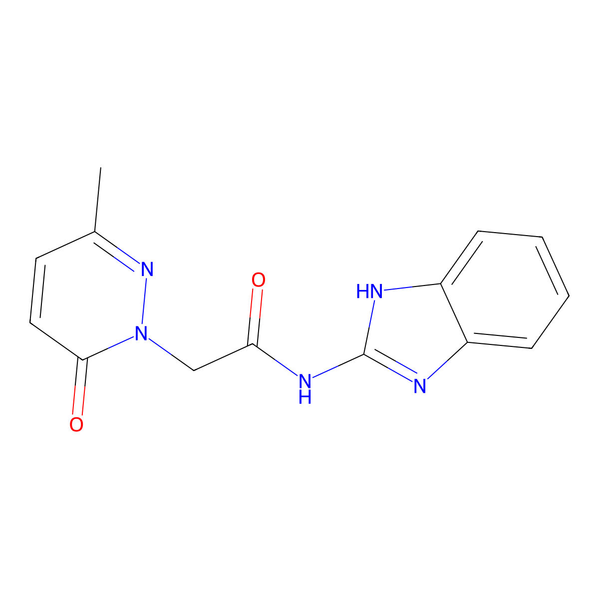 N-(1H-benzo[d]imidazol-2-yl)-2-(3-methyl-6-oxopyridazin-1(6H)-yl)acetamide molecular structure, CAS 1234914-31-8