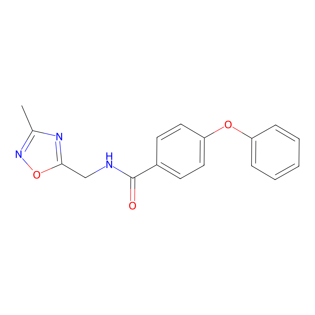 N-[(3-methyl-1,2,4-oxadiazol-5-yl)methyl]-4-phenoxybenzamide molecular structure, CAS 1234932-06-9