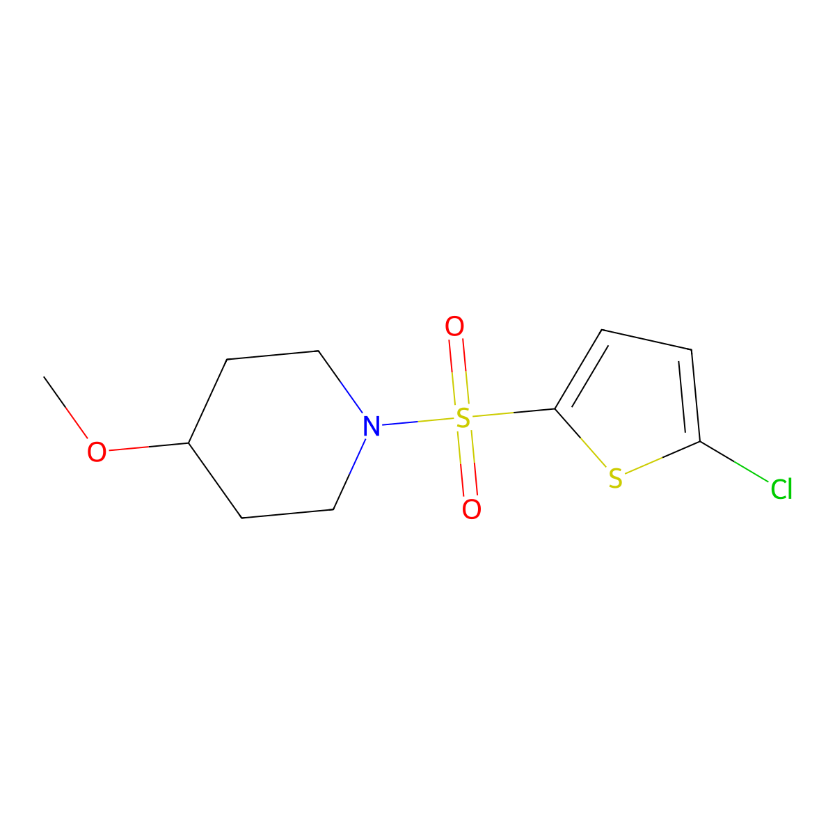 1-((5-Chlorothiophen-2-yl)sulfonyl)-4-methoxypiperidine molecular structure, CAS 1234934-37-2